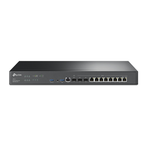 TP-LINK  Router Omada VPN /  SDN Multi-WAN 10G / 1 Puerto WAN SFP+ 10G / 1 Puerto WAN/LAN SFP+ 10G / 1 Puerto WAN/LAN SFP 1G / 8 puertos LAN/WAN 1G / 2 Puertos USB / 2.3 Millones Sesiones Concurrentes / Administración Centralizada OMADA SDN.