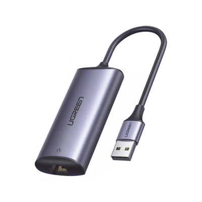 UGREEN  Adaptador de Red USB-A 3.0 a RJ45 / Admite 10/100/1000 Mbps y 2.5G / Caja de aluminio / Longitud del cable 10 cm / 1 a 1