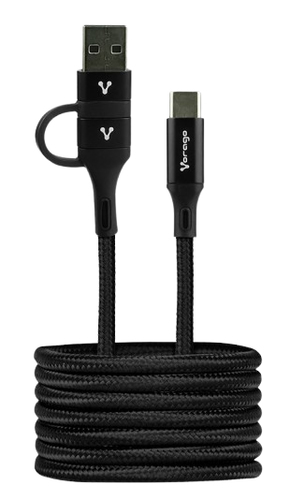 Vorago CAB-126 cable USB 1 m USB A USB C Negro