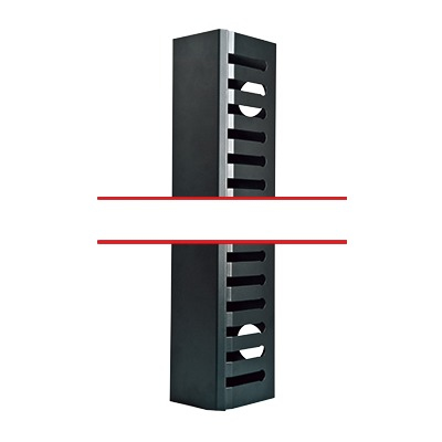 LinkedPro  Organizador de cable Vertical de 21 Unidades Rack, Compatible con Racks de 2 Postes EIRL-5545, se requiere LPCV24URL