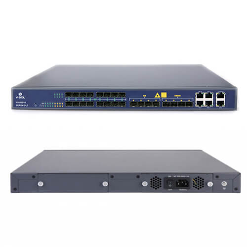 V-Sol  OLT de 8 puertos EPON con 16 puertos Uplink (8 puertos Gigabit Ethernet + 4 puertos SFP + 4 puertos SFP+), hasta 512 ONUs