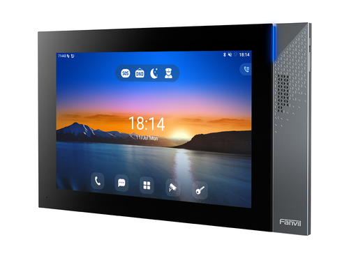 FANVIL  Monitor IP/SIP para interior con Android, Wi-Fi, Bluetooth, Pantalla táctil de 10.1", audio de 2 vías, PoE, 8 interfaces de entrada de alarma.