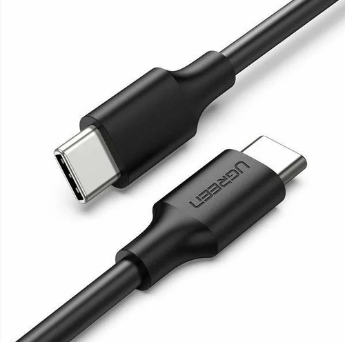 UGREEN  Cable USB-C a USB-C | 1 Metro | Carga Rápida de hasta 60W | Transferencia de datos de 480 Mbps | PD3.0 | QC 4.0/3.0/2.0 | FPC | AFC | Duradero y Flexible| Caja ABS | Cubierta de TPE | Color Negro | 2 años de Garantía.