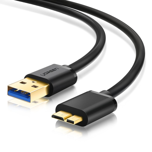 UGREEN  Cable Adaptador USB-A 3.0 a Micro USB 3.0 / 0.5 Metros / Carga y Sincronización de Datos / Velocidad de hasta 5 Gbps / Blindaje Interior Múltiple / Núcleo de Cobre Estañado de 22 AWG / Compatibilidad Universal.