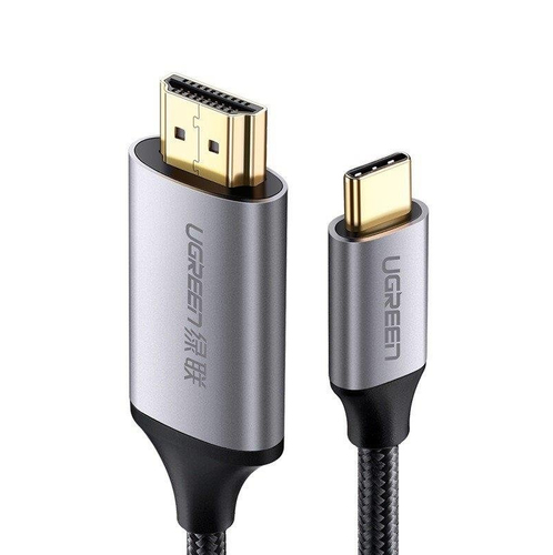 UGREEN  Cable USB-C 3.1 a HDMI 4K / 1.5m / Compatible con Thunderbolt 3 &amp; 4 / Adaptador Tipo-C a HDMI / 4k@60Hz / Soporta Modo Espejo y Modo Extendido / Carcasa de Aluminio / Nylon Trenzado / Conector Niquelado / Blindaje Multicapa