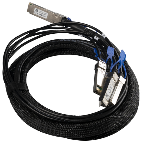 MIKROTIK  (XQ+BC0003-XS+) Cable de conexion 100G QSFP28 a 4 x 25G SFP28 o 40G QSFP+ a 10G SFP+, 3m