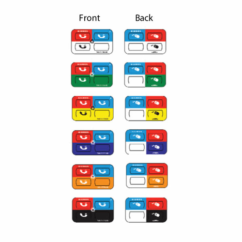 SIEMON  Icono UltraMax para identificación de Jacks, Color Azul, Bolsa con 100 Piezas