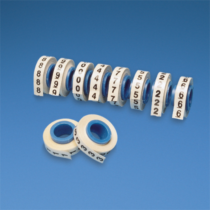 PANDUIT  Rollo de Etiquetas Marcadoras, Pre-Impresos con los Números 0-9, de 2.4 metros, Color Blanco