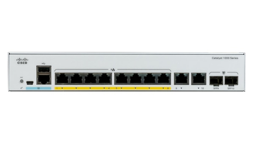 Cisco Catalyst C1000-8FP-2G-L dispositivo de redes Gestionado L2 Gigabit Ethernet (10/100/1000) Energía sobre Ethernet (PoE) Gris