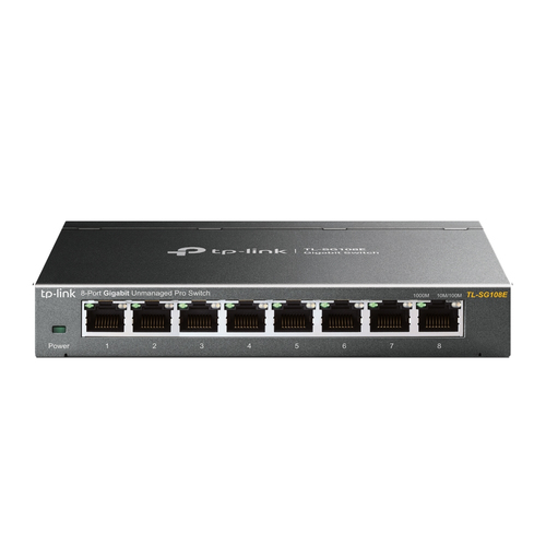 TP-Link TL-SG108E dispositivo de redes Gestionado L2 Gigabit Ethernet (10/100/1000) Negro