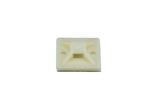 PANDUIT  Montaje-Sujetador Adhesivo de 4 Vías de 3/4" x 3/4" x 1/4", Color Natural,  Nylon 6.6 Retardante de Llamas V-2, Paquete de 100pz