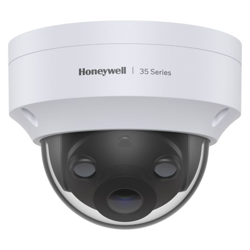 HONEYWELL  Camara Domo IP 5 Megapíxeles / Lente 2.8 mm / 40 mts IR / NDAA / ONVIF / Exterior IP67 / Antivandálica IK10 / IA (Filtro de Humanos y Vehiculos) / Conteo de Personas / Merodeo / H.265 / PoE / Alarmas I/O / Serie 35 / Honeywell Security