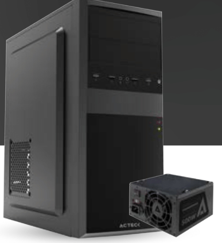 Acteck AC-935685 gabinete de computadora Midi Tower Negro 500 W