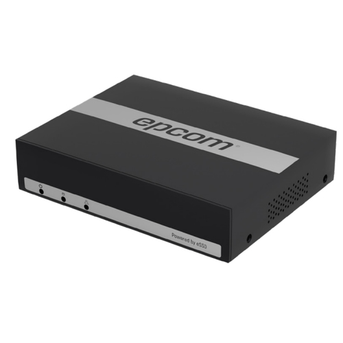 Epcom  DVR 2 Megapíxel (1080p) Lite / 8 Canales TurboHD + 2 Canales IP / 15 Días de Grabación / Unidad de Estado Solido Incluido / H.265+ / Acusense Lite (Evita Falsas Alarmas) / Diseño Ultra Compacto / Extra Silencioso / eSSD de 480