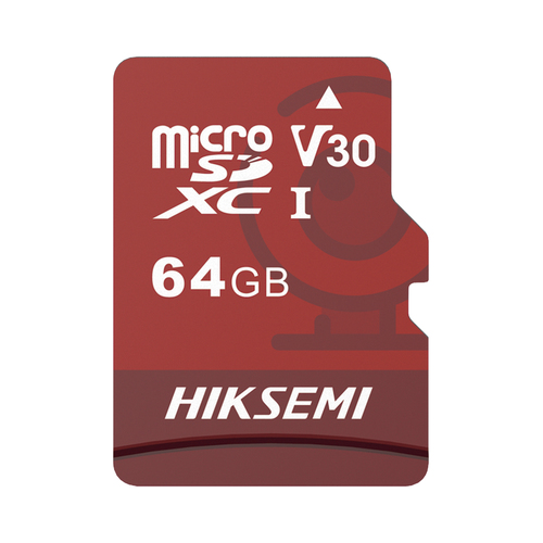 HIKSEMI  Memoria microSD / Clase 10 de 64GB / Especializada Para Videovigilancia (Uso 24/7) / Compatibles con cámaras HIKVISION y Otras Marcas / 95 MB/s Lectura / 40 MB/s Escritura