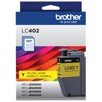 Brother LC402YS cartucho de tinta 1 pieza(s) Original Rendimiento estándar Amarillo