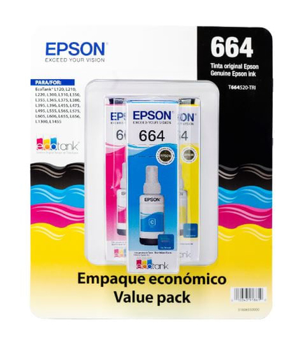 Epson C13T664520-3P cartucho de tinta 3 pieza(s) Original Cian, Magenta, Amarillo