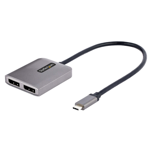 StarTech.com Adaptador USB-C a DisplayPort 1.4 Doble - Hub MST USB C Multi Monitor - Divisor Splitter DP Doble 5K 60Hz DP - HDR - Cable Extra Largo - Solamente para Windows