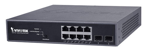 VIVOTEK AW-GEV-104B-130 dispositivo de redes Gestionado Gigabit Ethernet (10/100/1000) Energía sobre Ethernet (PoE) 1U Negro