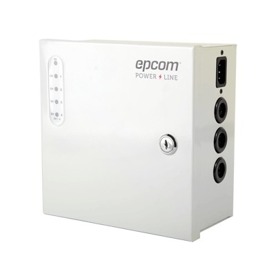 Epcom  Fuente de poder profesional de 24 Vca @ 4 Amper, para 4 camaras, con voltaje de entrada de: 110 Vca