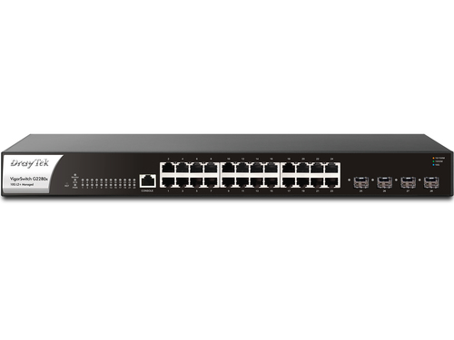 Draytek VigorSwitch G2280x Gestionado L2+ Gigabit Ethernet (10/100/1000) 1U Negro