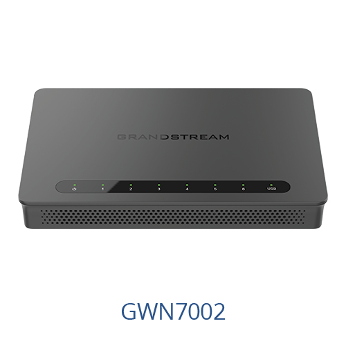 Grandstream Networks  Router Gigabit VPN / Balanceador de cargas / 30,000 sesiones NAT /  4 puertos 10/100/1000 Mbps + 2 puertos SFP (WAN/LAN) / 1 puerto entrada PoE(af/at) / 2 puertos salida PoE (af/at) / Compatible con GWN Cloud.