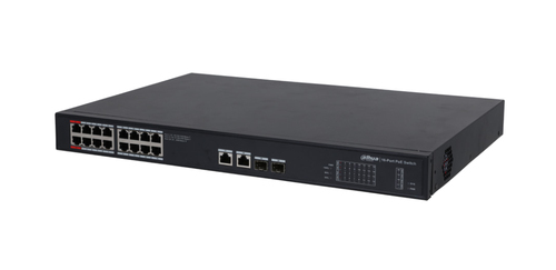 Dahua Technology PoE DH-PFS3220-16GT-190 dispositivo de redes No administrado L2 Gigabit Ethernet (10/100/1000) Energía sobre Ethernet (PoE) 1U Negro