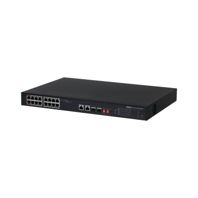 Dahua Technology PoE DH-PFS3218-16ET-135 dispositivo de redes No administrado L2 Gigabit Ethernet (10/100/1000) Energía sobre Ethernet (PoE) 1U Negro