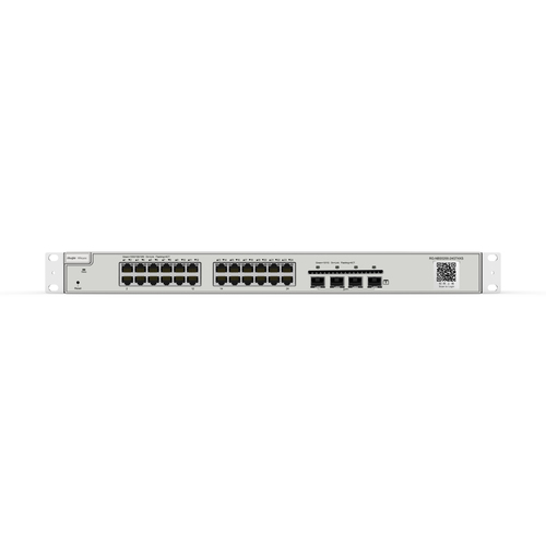 Ruijie Networks  Switch Administrable Capa 3 con 24 puertos Gigabit + 4 SFP+ para fibra 10Gb, gestión gratuita desde la nube