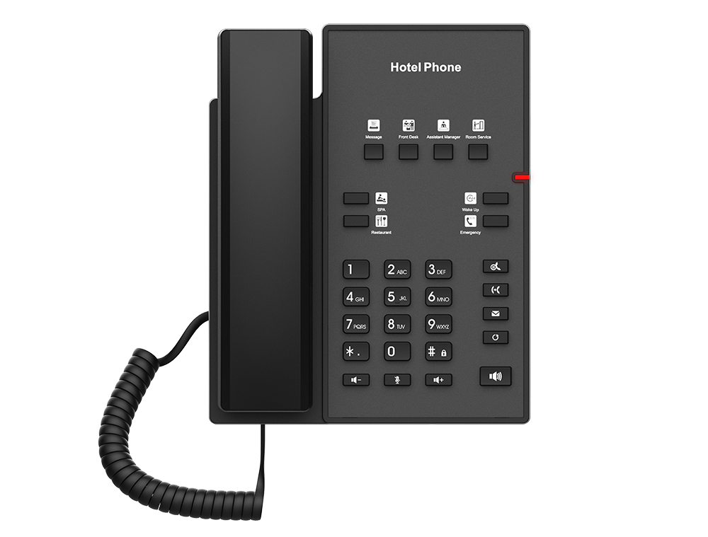 FANVIL  Teléfono IP para Hotelería, profesional con 8 teclas programables para servicio rápido, plantilla personalizable con PoE