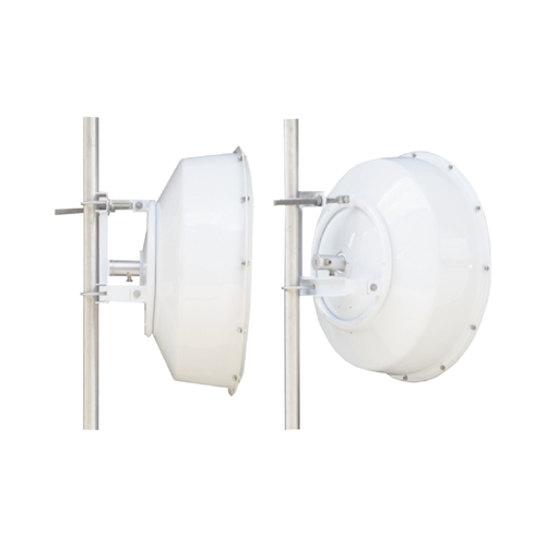 TXPRO  Antena direccional de alta resistencia, Ganancia 30 dBi, (4.9 -6.4 GHz), Plato hondo para mayor inmunidad al ruido, Conectores N-Hembra, Montaje incluido.