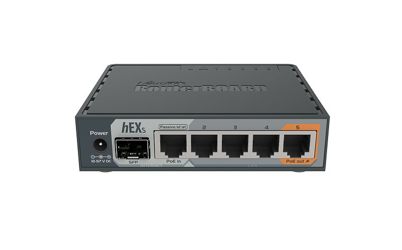 MIKROTIK  (hEX S) Router Dual Core, 5 puertos Gigabit, 1 Puerto SFP, PoE in, PoE Out