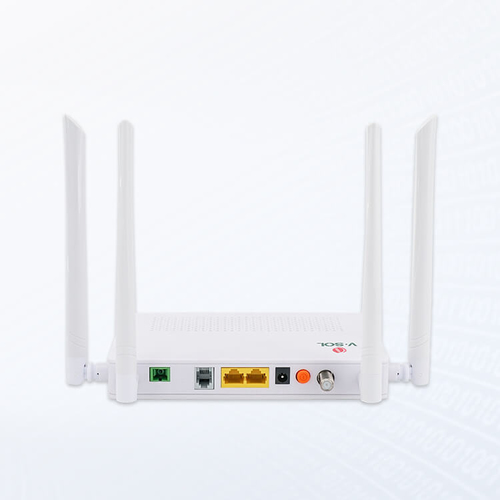 V-SOL  ONU Dual GPON/EPON con Wi-Fi AC de doble banda, 1 puerto SC/APC + 2 puertos LAN Gigabit + 1 puerto FXS + 1 Puerto CATV
