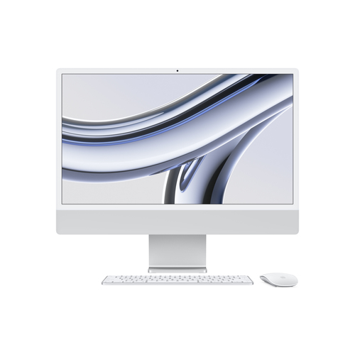 Apple iMac Apple M 59.7 cm (23.5") 4480 x 2520 Pixeles 8 GB 256 GB SSD PC todo en uno macOS Sonoma Wi-Fi 6E (802.11ax) Plata