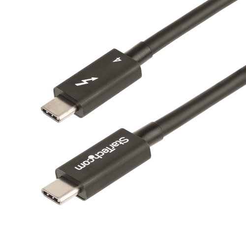StarTech.com Cable de 0.5m Thunderbolt 4 - 40Gbps - PD 100W - Video 4K/8K - Cable Thunderbolt 4 con Certificación Intel - Compatible con USB4/Thunderbolt 3/USB 3.2/USB Tipo C/DisplayPort