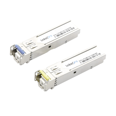 LinkedPRO  Transceptores Ópticos Industriales Bidireccionales SFP+ (Mini-Gbic) / Monomodo 1270 &amp; 1330 nm / 10 Gbps / 10GBASE / Conector LC/UPC Simplex / DDM / Hasta 3 km / 2 Piezas