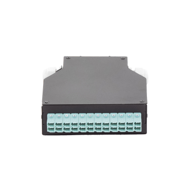LinkedPRO  Distribuidor de Fibra Óptica para Riel Din, 12 Acopladores LC/UPC Duplex Multimodo con Charola de Empalme