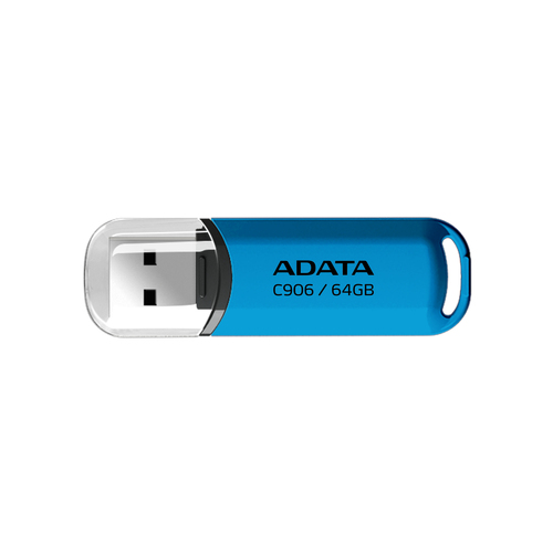 ADATA AC906-64G-RWB unidad flash USB 64 GB USB tipo A 2.0 Azul, Transparente