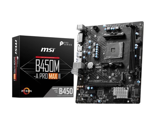 MSI B450M-A PRO MAX II placa base AMD B450 Enchufe AM4 Micro ATX