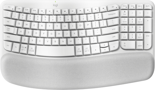 Logitech Wave Keys teclado RF inalámbrico + bluetooth QWERTY Español Blanco