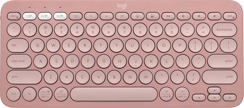 Logitech Pebble Keys 2 K380s teclado RF inalámbrico + bluetooth QWERTY Inglés Rosa