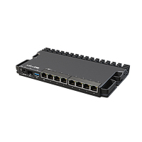 Mikrotik  (RB5009UG+S+IN) RouterBoard, CPU 4 Núcleos, 8 Puertos Gigabit, 1 SFP+, Solo RouterOS v7