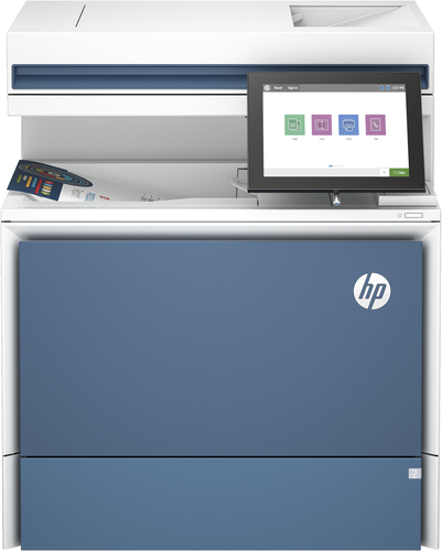 HP LaserJet Impresora Color Enterprise MFP 5800dn, Imprimir, copiar, escanear, fax (opcional), Alimentador automático de documentos; Bandejas de alta capacidad opcionales; Pantalla táctil; Cartucho TerraJet