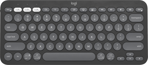 Logitech Pebble Keys 2 K380s teclado RF inalámbrico + bluetooth QWERTY Inglés Grafito