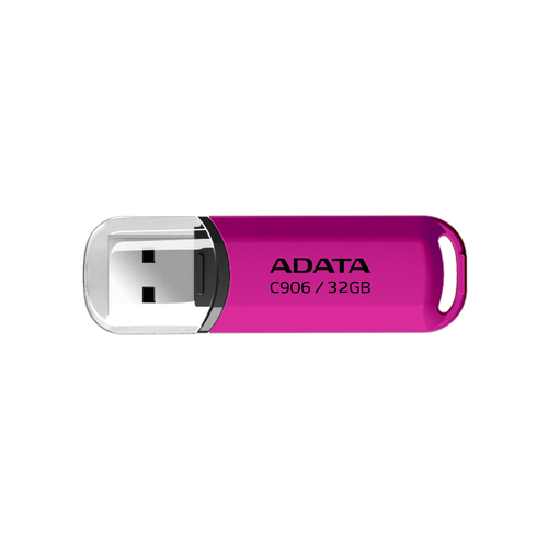 ADATA AC906-32G-RPP unidad flash USB 32 GB USB tipo A 2.0 Rosa, Transparente