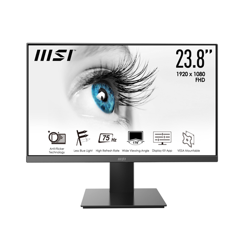 MSI Pro MP241X monitor de computadora 60.5 cm (23.8") 1920 x 1080 Pixeles Full HD LCD Negro