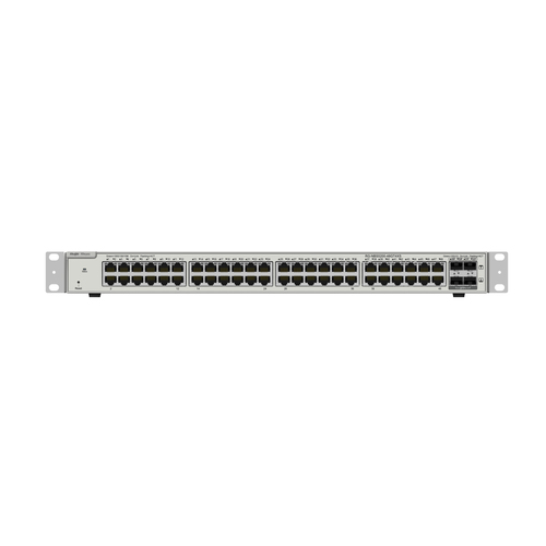 Ruijie Networks  Switch Administrable Capa 3 con 48 puertos Gigabit + 4 SFP+ para fibra 10Gb, gestión gratuita desde la nube