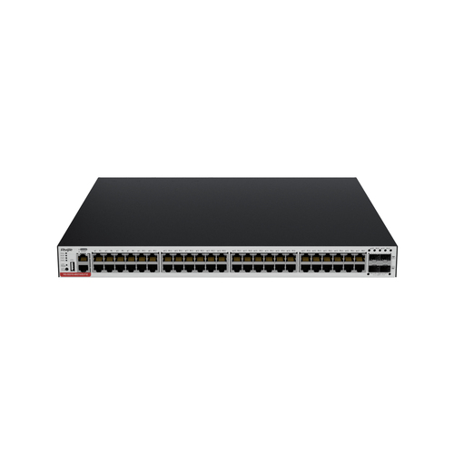 Ruijie Networks  RG-CS83-48GT4XS-PD Switch Administrable Capa 3 PoE con 48 puertos Gigabit 802.3af/at + 4 SFP+ para fibra 10Gb, hasta 1,480 watts, gestión gratuita desde la nube.