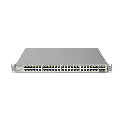 Ruijie Networks  Switch Administrable Capa 3 con 48 puertos Gigabit PoE 802.3af/at + 4 SFP+ para fibra 10Gb, gestión gratuita desde la nube, 740W