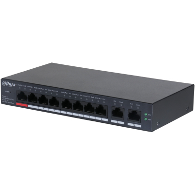 Dahua Technology DH-CS4010-8ET-110 dispositivo de redes Gestionado L2 Fast Ethernet (10/100) Energía sobre Ethernet (PoE) Negro